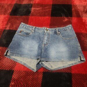 Mudd Y2K Denim Shorts Dark Wash Size 11